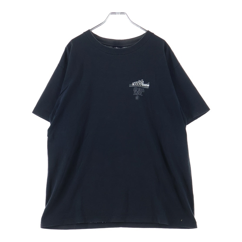 STUSSY(ステューシー) 90s OLD SKOOL FLAVOR SUPERSTAR オールドスクール スーパースター 両面プリント クルーネック半袖Tシャツカットソー ブラック