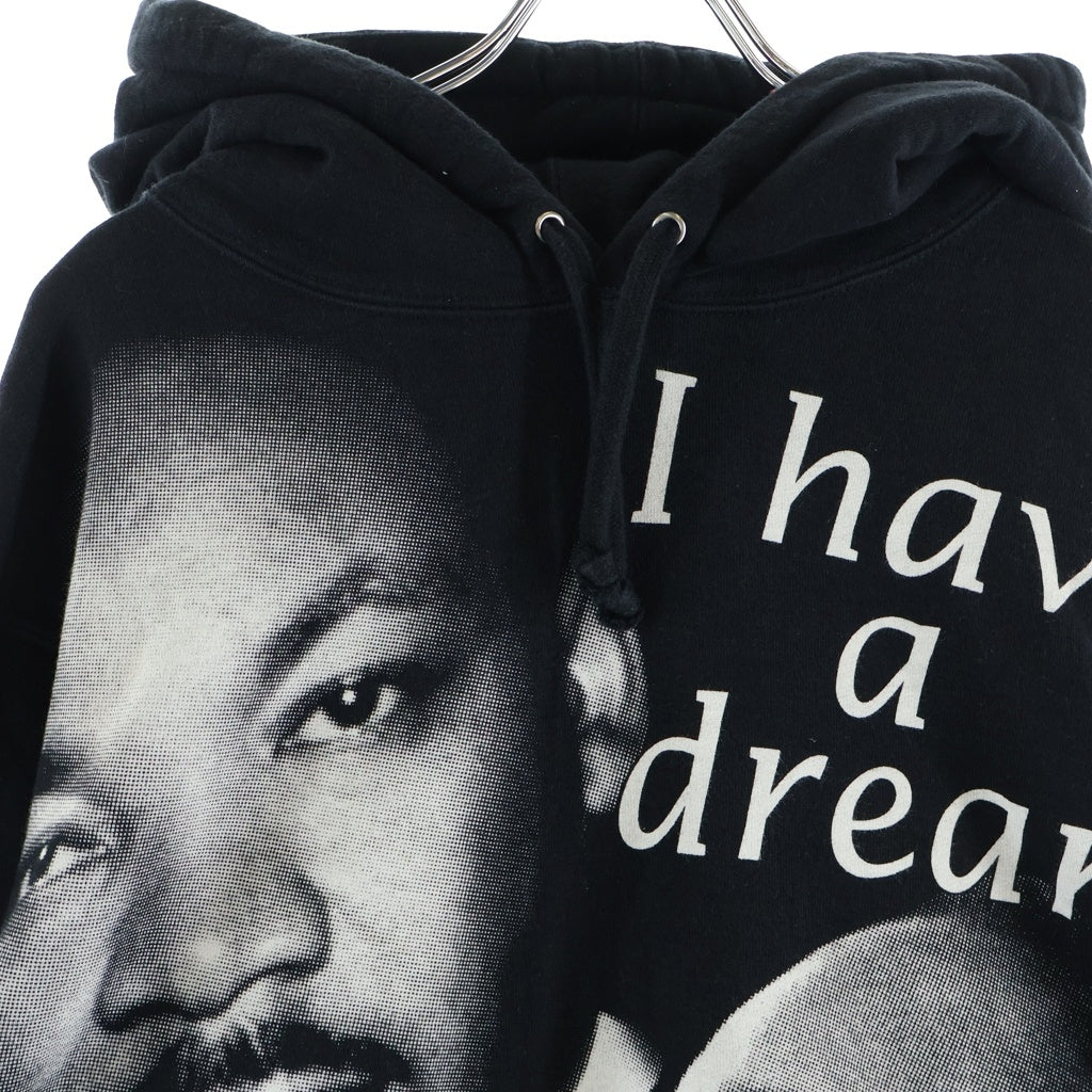 SUPREME(シュプリーム) 18SS MLK Hooded Sweatshirt 両面プリント 長袖プルオーバーパーカー ブラック
