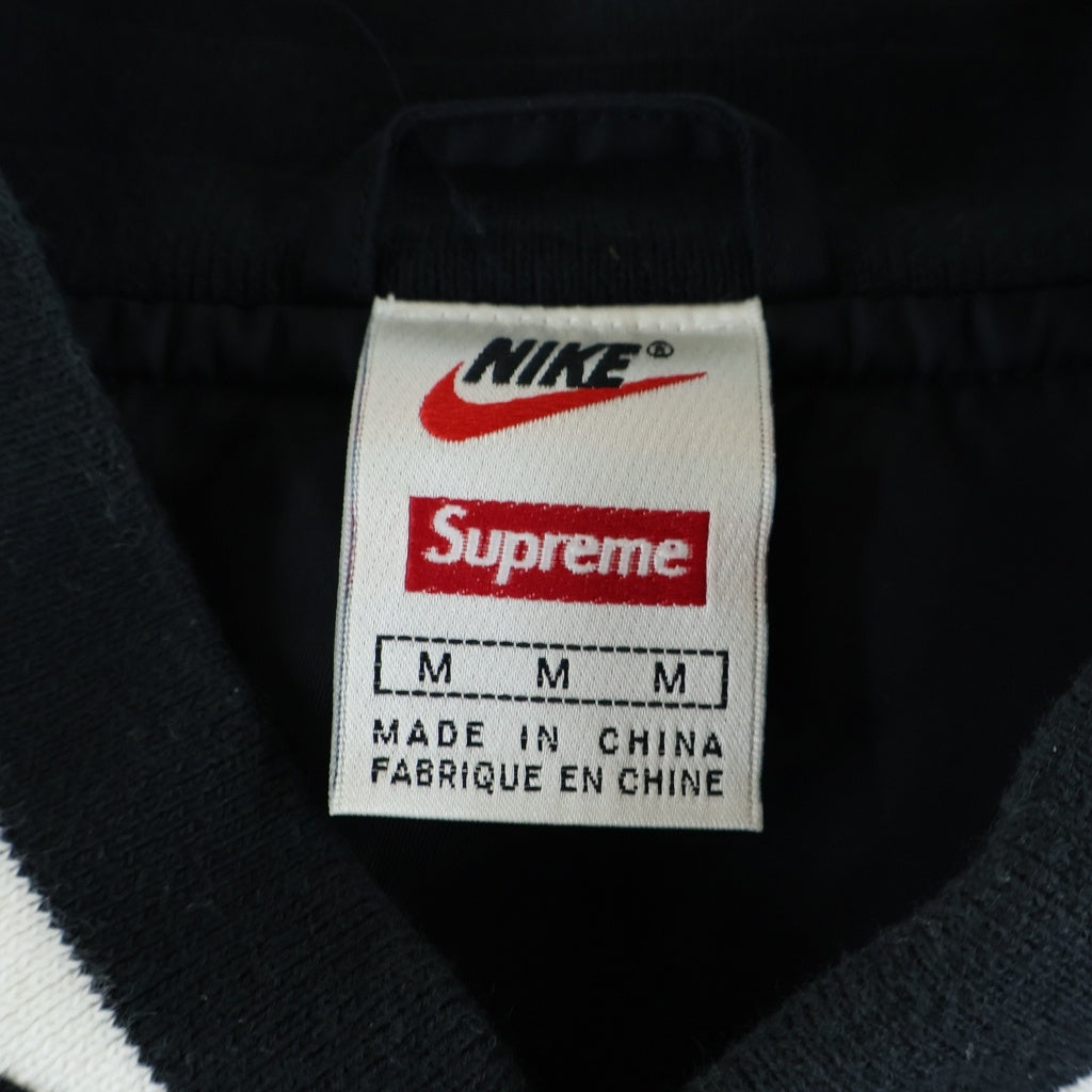 SUPREME(シュプリーム) 18SS ×Nike ×NBA Teams Warm-Up Jacket ロゴパッチ付き 中綿ナイロンジャケット スタジャン ブラック