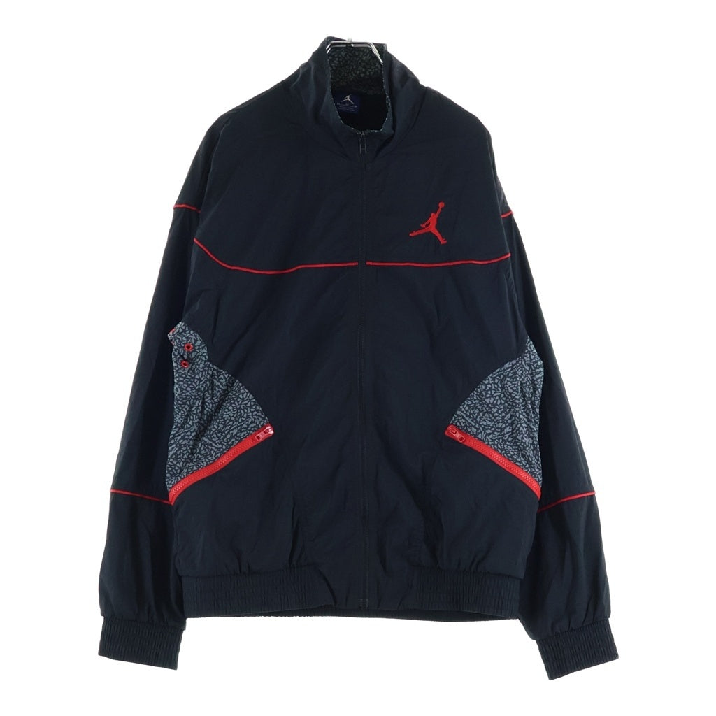 JORDAN BRAND(ジョーダンブランド) AIR JORDAN 3 Vault Woven Jacket エアジョーダン3 ヴォルト ウーブン ロゴ刺繍 ナイロンジャケット ブラック