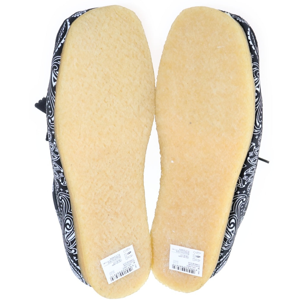 SUPREME(シュプリーム) 19SS ×Clarks Bandana Wallabee クラークス バンダナ総柄 ワラビーシューズ ブラック