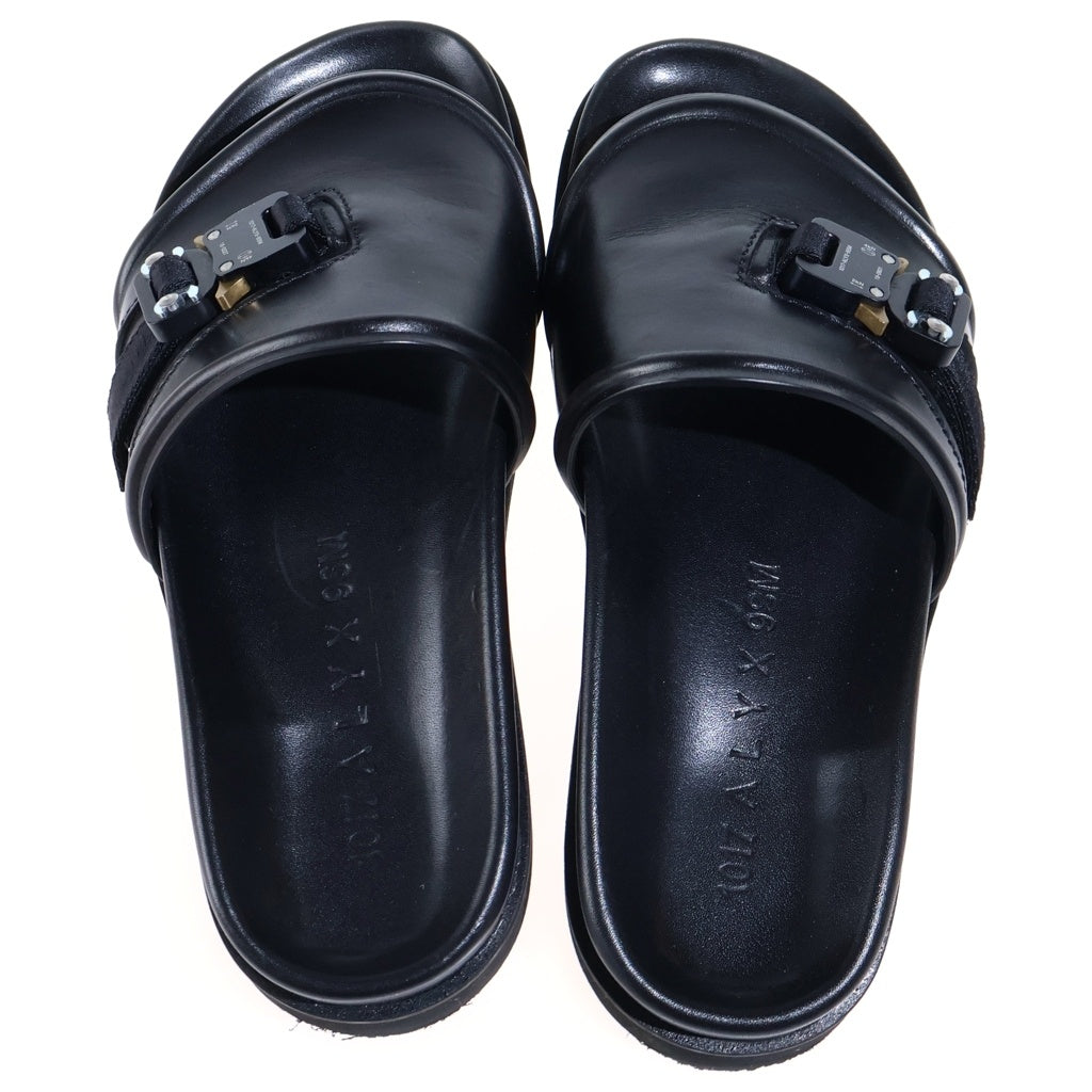 1017 ALYX 9SM(アリクス) Roller coaster buckle slides バックル レザー サンダル ブラック AAUSL0002LE01 レディース