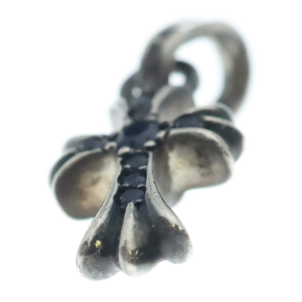 CHROME HEARTS(クロムハーツ) CRS BBYFAT P SAP ベイビーファットクロス PAVEサファイア ペンダントトップ シルバー BCA236