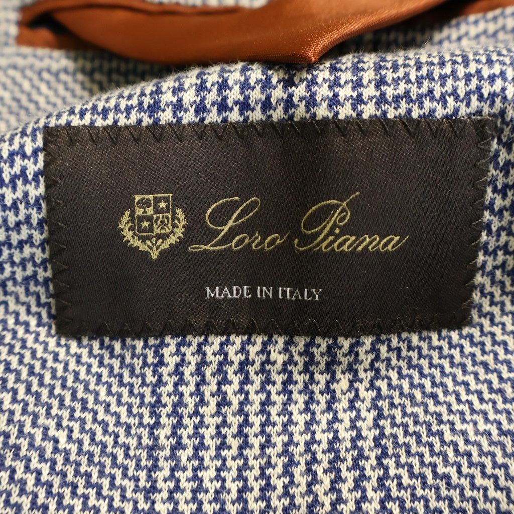 Loro Piana(ロロピアーナ) チェック テーラードジャケット グレー FAG1764