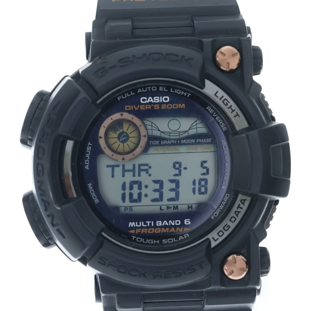 CASIO G-SHOCK(カシオ ジーショック) FROGMAN デジタル文字盤 電波ソーラー腕時計 ブラック GWF-1000Bー1JR