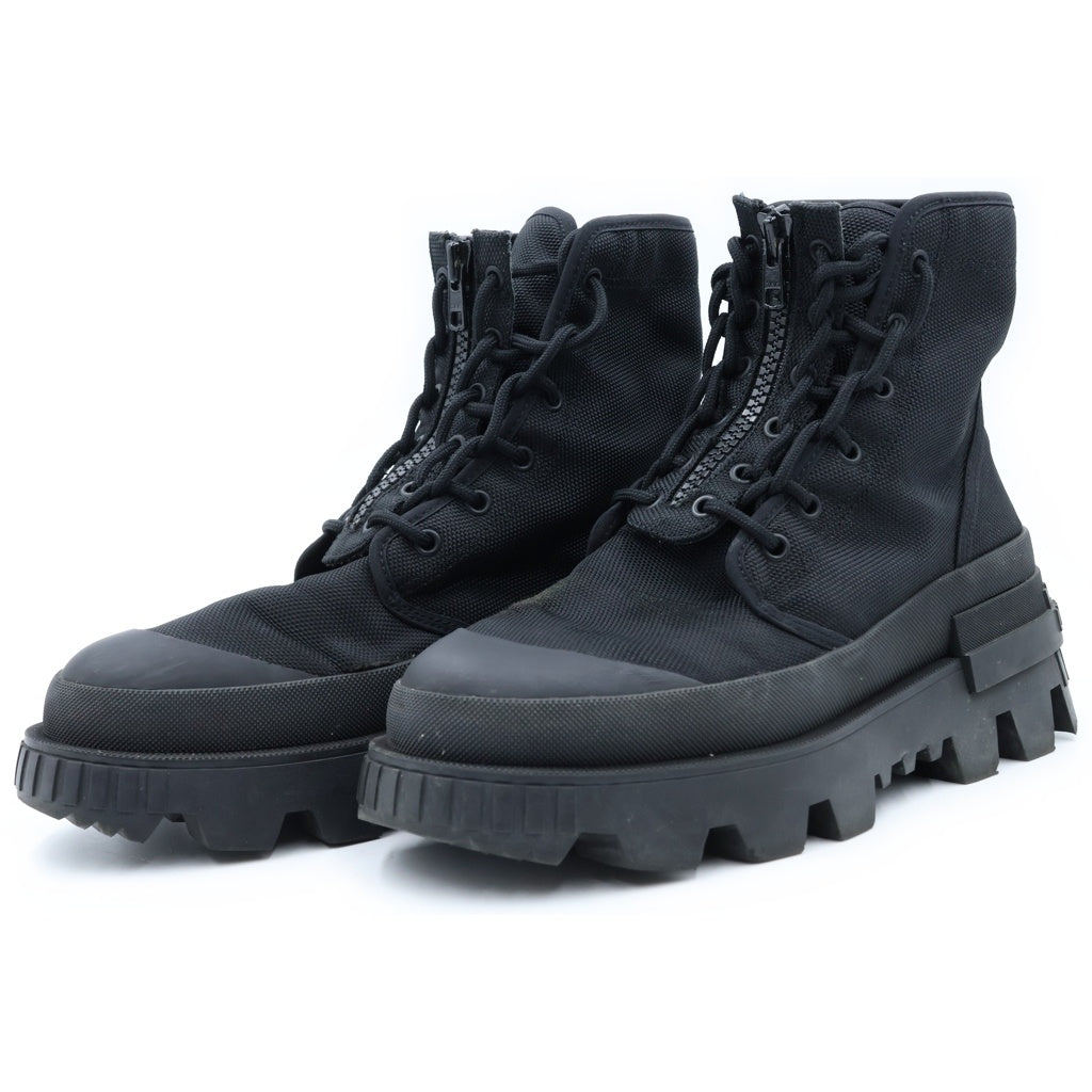 MONCLER GENIUS(モンクレール ジーニアス) 4 HYKE ハイク ソールロゴデザイン ジップアップ ショートブーツ ブラック 09K-4F00010-M2541