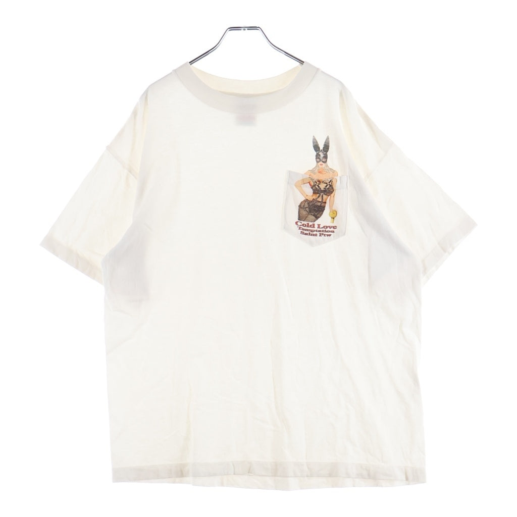 SAINT MICHAEL(セントマイケル) 26SS POCKET_SS T-SHIRT クルーネック半袖Tシャツカットソー ホワイト SM-MK8-0000-017