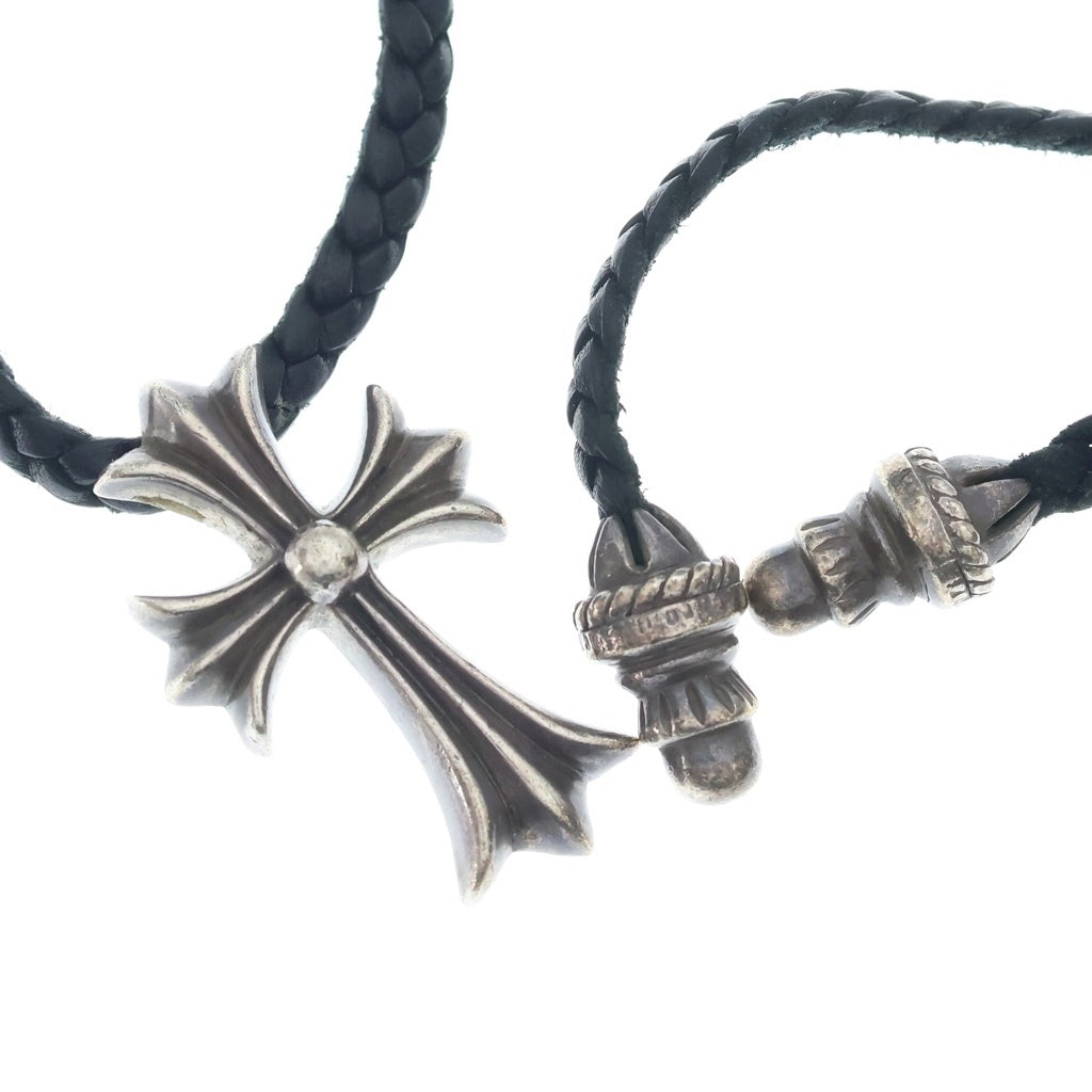 CHROME HEARTS(クロムハーツ) CH CRS SMLスモールCHクロス BC ボロチップブレイド ネックレス シルバー BCA220