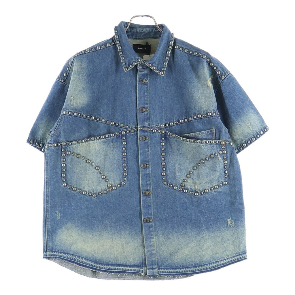 BREATH(ブレス) SUICIDE STUDS DENIM SHIRTS スーサイド スタッズ 半袖デニムシャツ インディゴ BR25SS-S2005