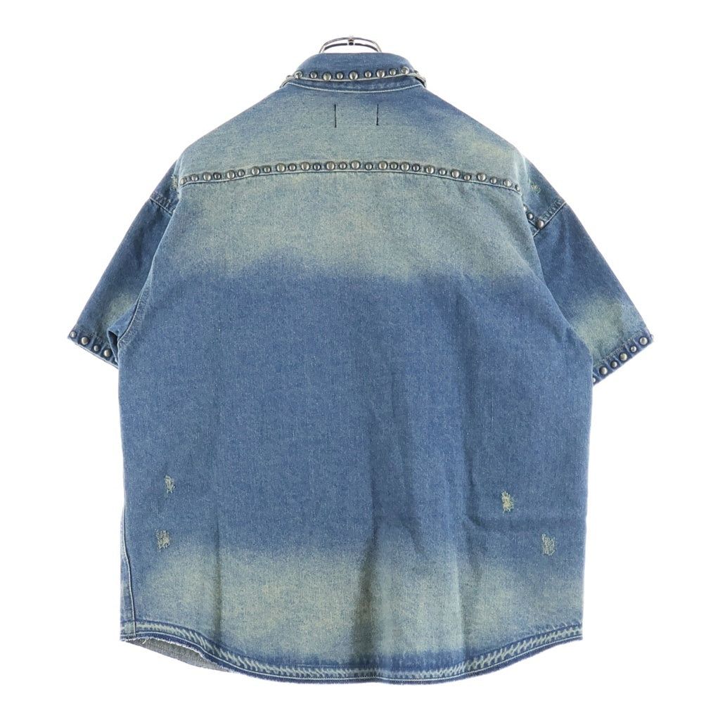 BREATH(ブレス) SUICIDE STUDS DENIM SHIRTS スーサイド スタッズ 半袖デニムシャツ インディゴ BR25SS-S2005
