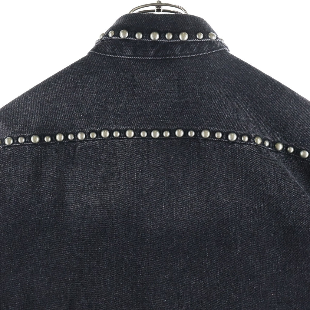 BREATH(ブレス) SUICIDE STUDS DENIM SHIRTS スーサイド スタッズ 半袖デニムシャツ ブラック BR25SS-S2005