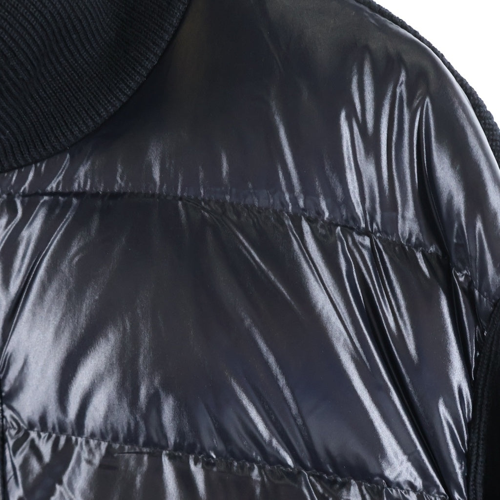 MONCLER(モンクレール) TRICOT CARDIGAN ダウン切り替え 長袖ニットブルゾンジャケット ブラック H20919B00008 M1131