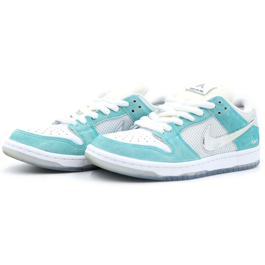 NIKE SB(ナイキエスビー) ×APRIL SKATEBOARDS Dunk Low Pro QS エイプリルスケートボード ダンク ローカットスニーカー ホワイト/グリーン US8/26cm FD2562-400