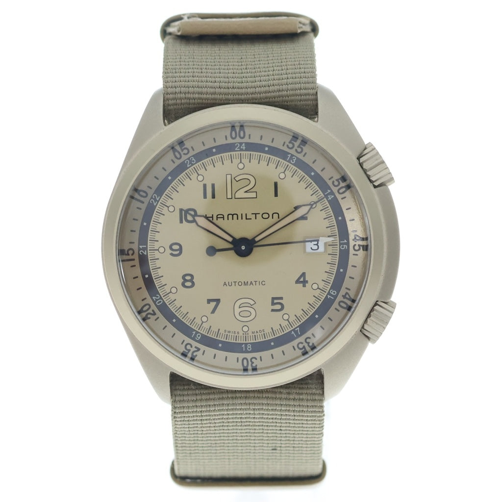 HAMILTON(ハミルトン) Khaki Pilot Pioneer Aluminium Auto パイロットパイオニア アルミニウムオートウォッチ 自動巻き 時計 カーキ H80435895