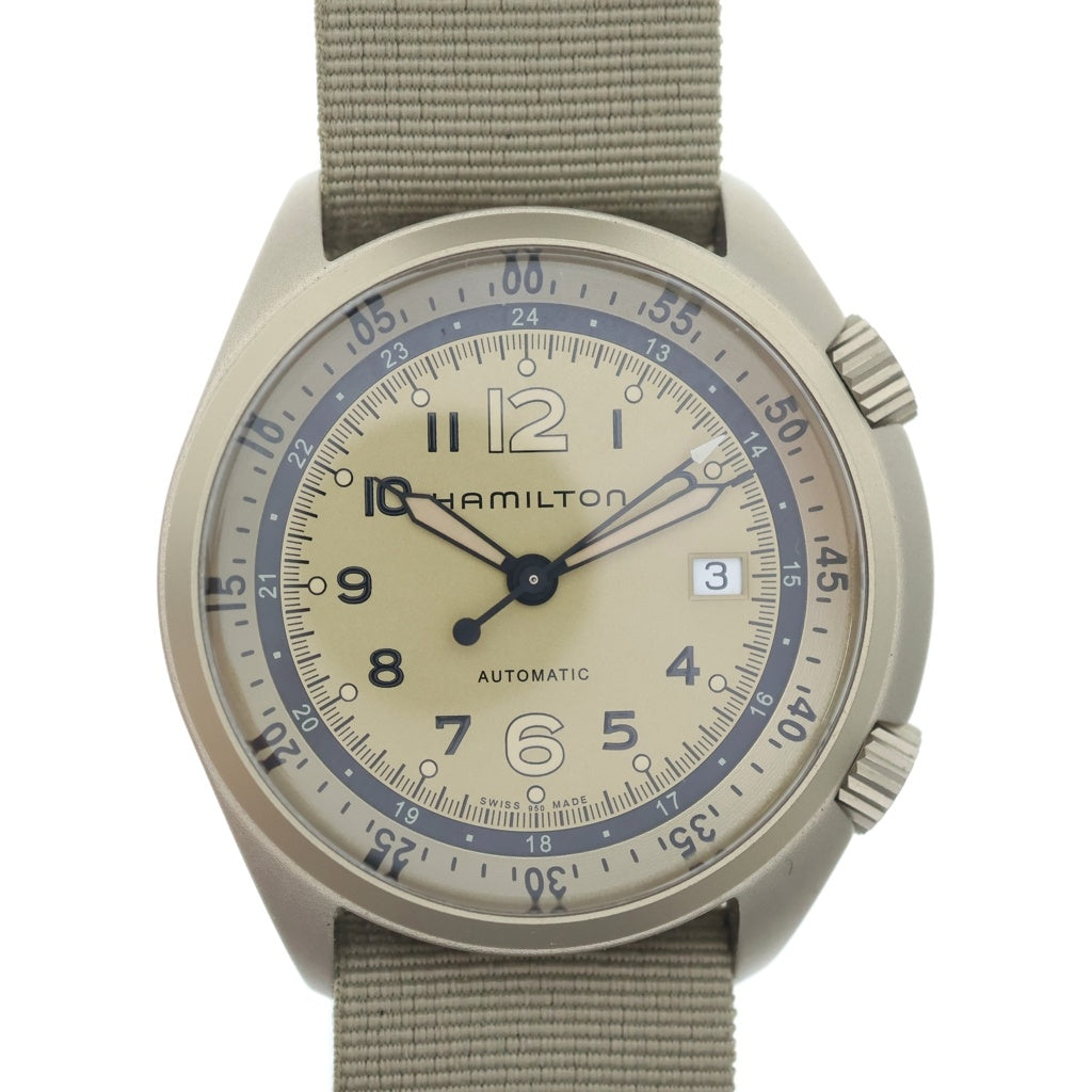HAMILTON(ハミルトン) Khaki Pilot Pioneer Aluminium Auto パイロットパイオニア アルミニウムオートウォッチ 自動巻き 時計 カーキ H80435895