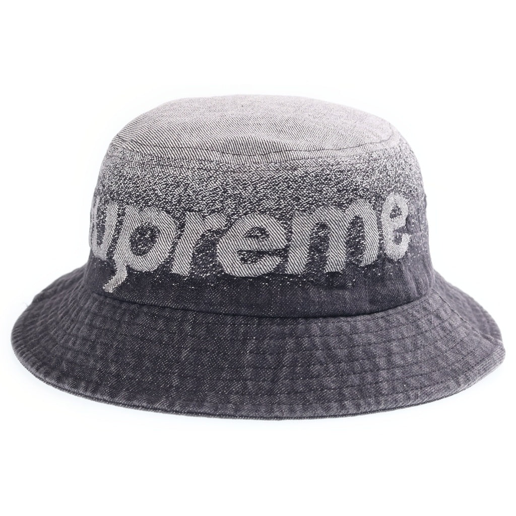 SUPREME(シュプリーム) 22SS Fade Jacquard Denim Crusher フェード ジャカード デニム クラッシャー バケットハット ブラック