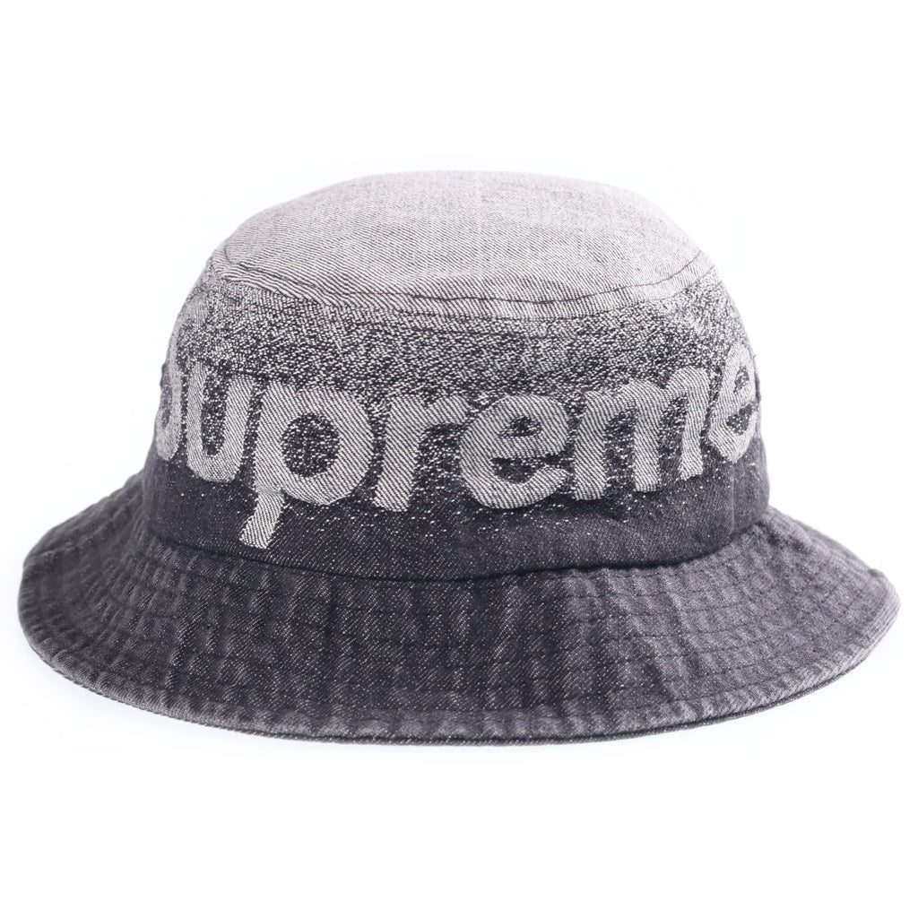 SUPREME(シュプリーム) 22SS Fade Jacquard Denim Crusher フェード ジャカード デニム クラッシャー バケットハット ブラック