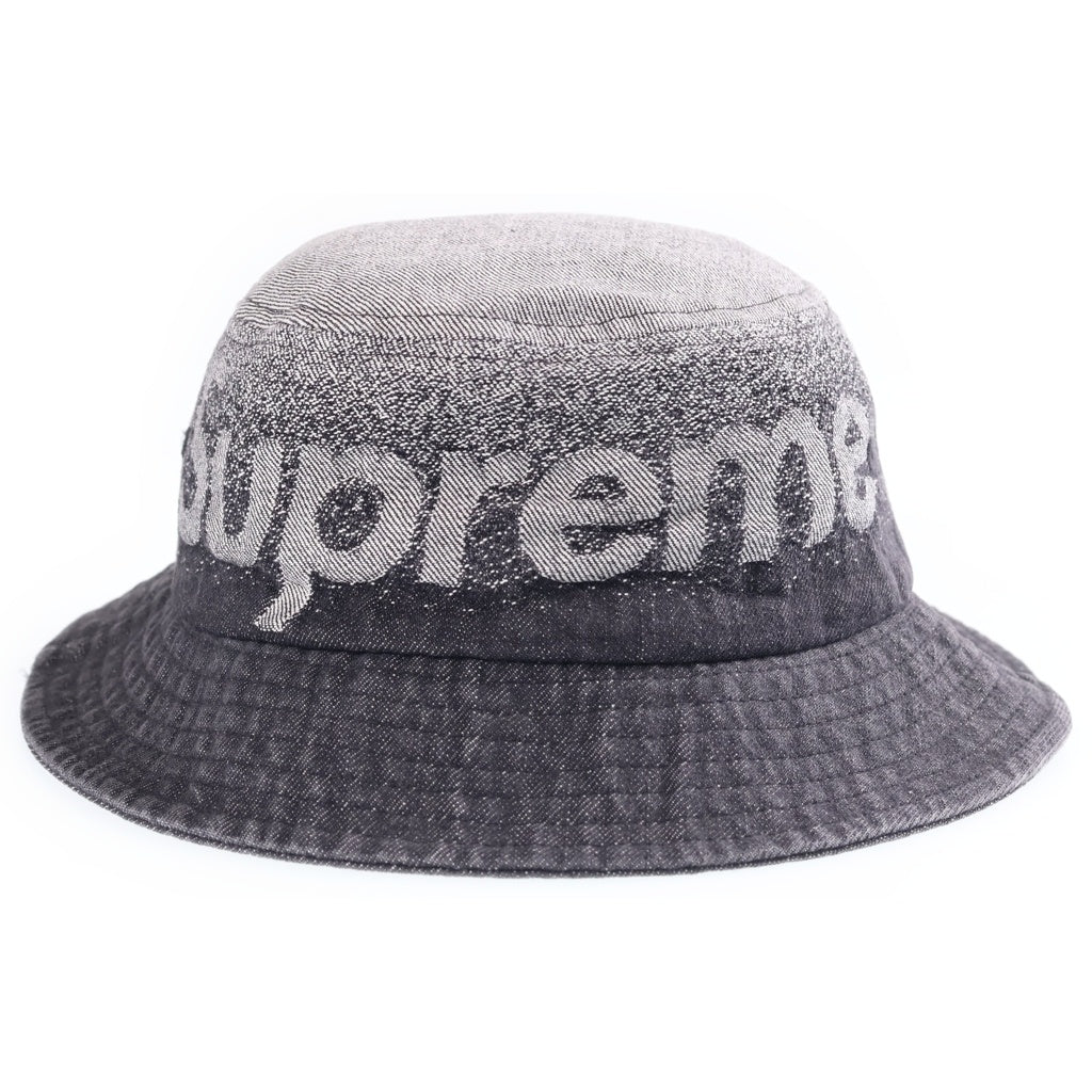 SUPREME(シュプリーム) 22SS Fade Jacquard Denim Crusher フェード ジャカード デニム クラッシャー バケットハット ブラック