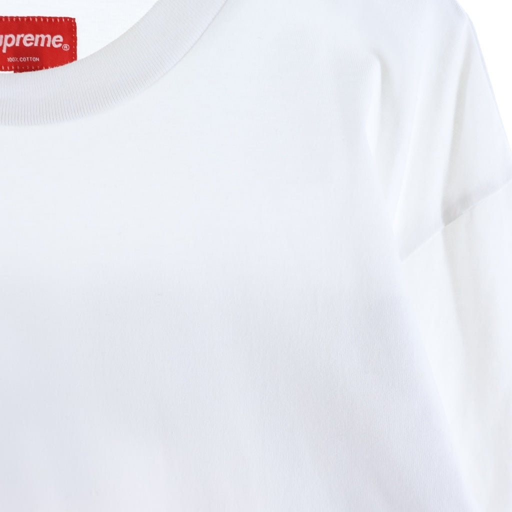 SUPREME(シュプリーム) 19AW Trademark L/S トレードマーク ロゴプリント長袖クルーネックTシャツカットソー ホワイト