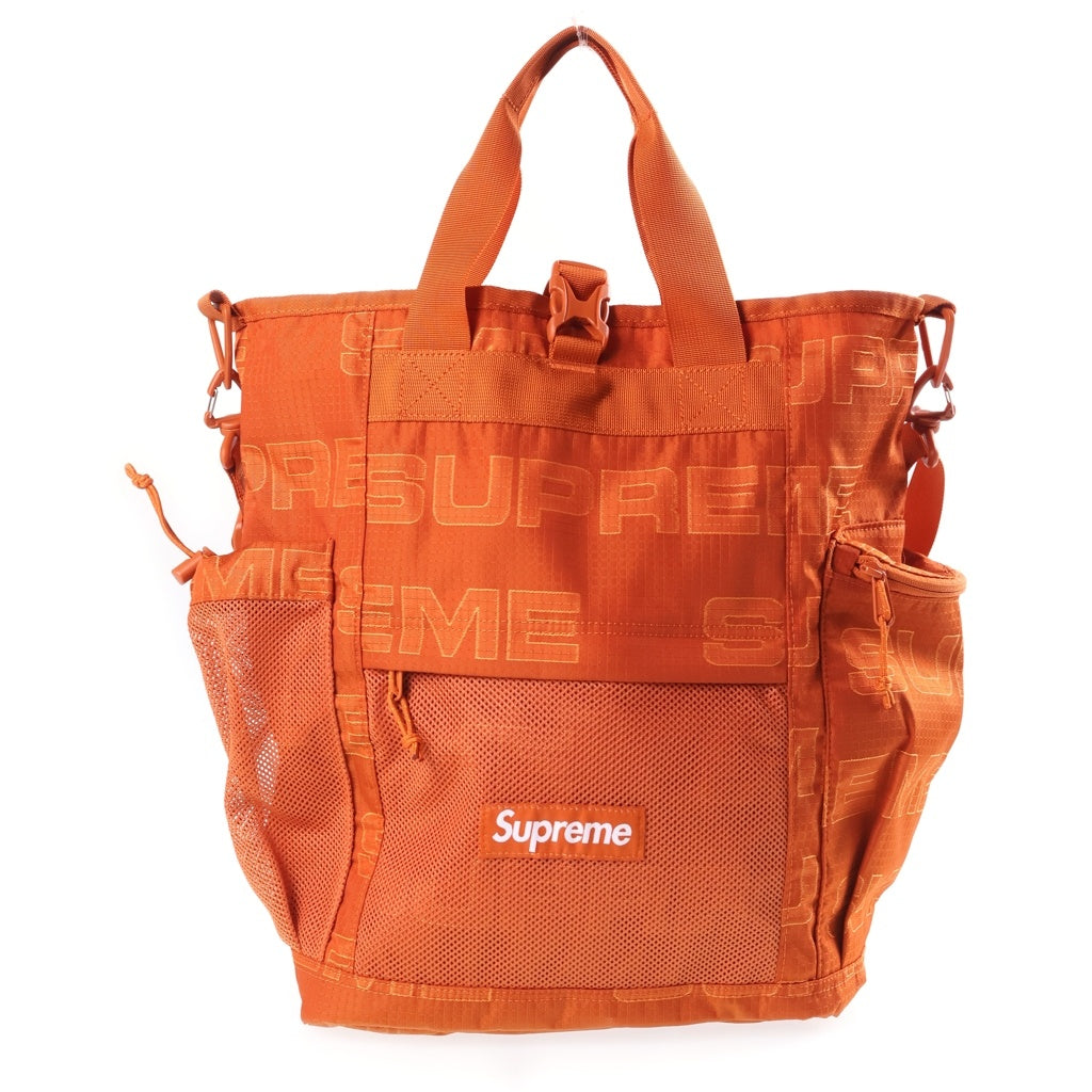 SUPREME(シュプリーム) 21AW Utility Tote ボックスロゴ ユーティリティハンドショルダートートバッグ オレンジ