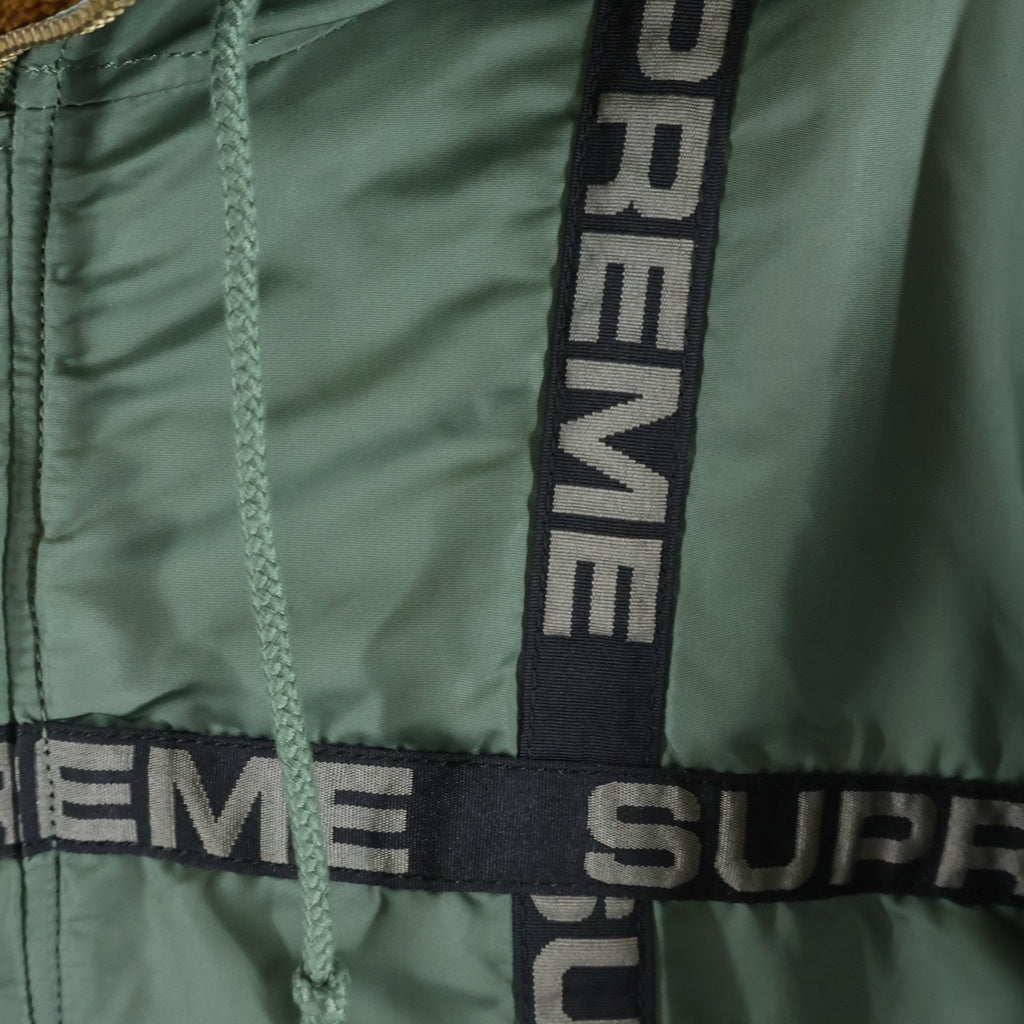 SUPREME(シュプリーム) 18AW Logo Tape Parka ロゴテープデザイン N-3B フーデッド中綿ジャケット カーキ
