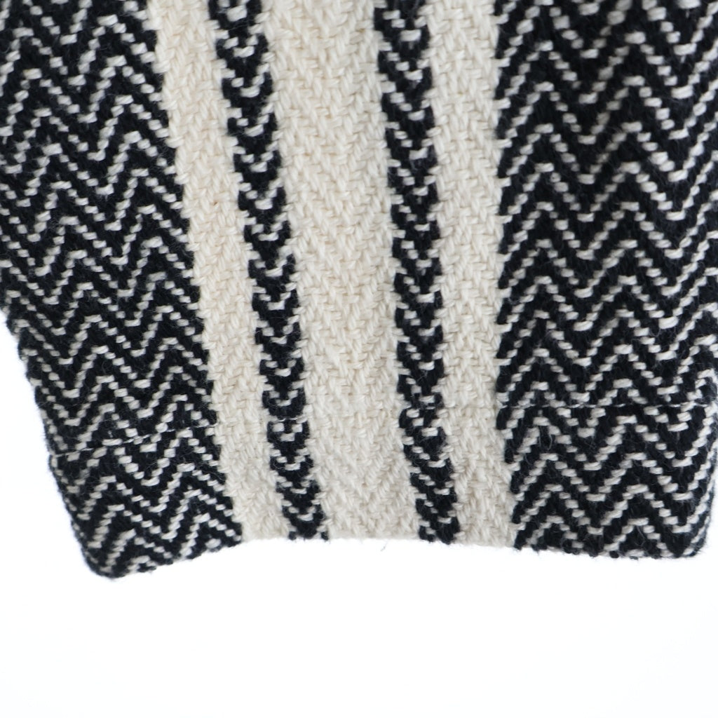 NEIGHBORHOOD(ネイバーフッド) MEX.PULL C-SHIRT.LS コットンメキシカンヘリンボーン ボタンダウン 長袖シャツ ブラック/ホワイト 182UCNH-SHM01