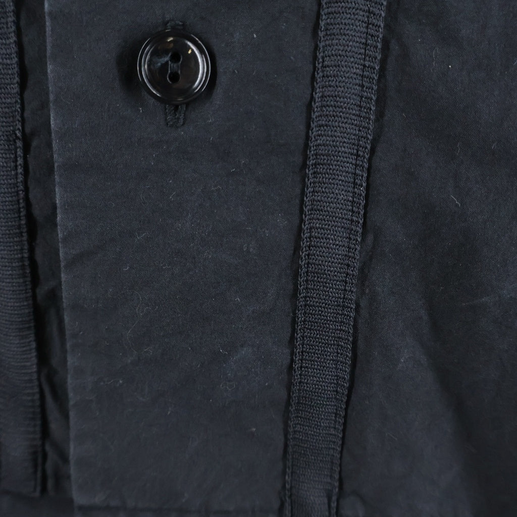 FACETASM(ファセッタズム) 18SS Baseball Shirt バックリブ ノーカラー半袖ベースボールシャツ ブラック RB-SH-M18