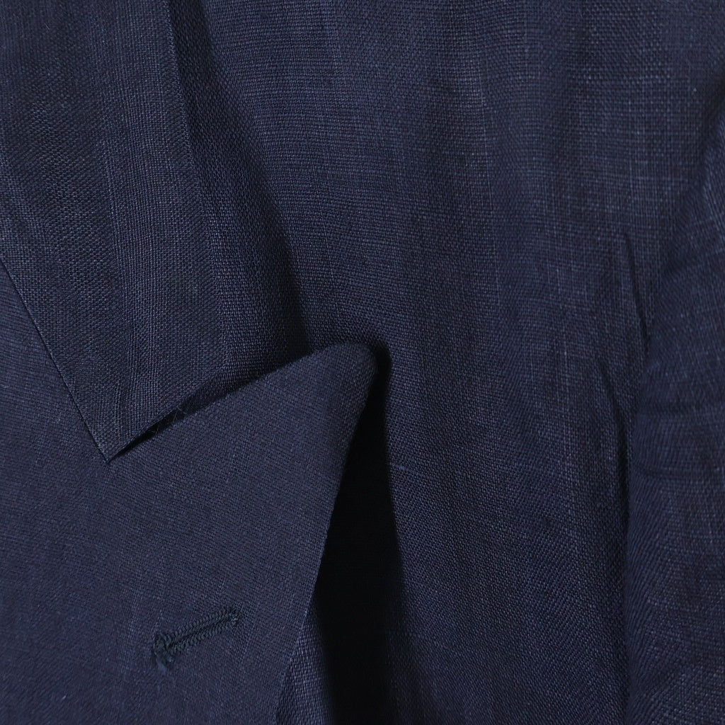 COMME des GARCONS HOMME(コムデギャルソンオム) 90s 田中オム期 リネンダブルブレスト テーラードジャケット ネイビー HJ-02016S