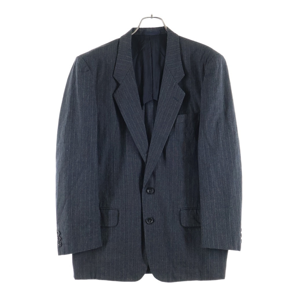 COMME des GARCONS HOMME(コムデギャルソンオム) 90s 田中オム期 コットンストライプ テーラードジャケット グレー HJ-0218