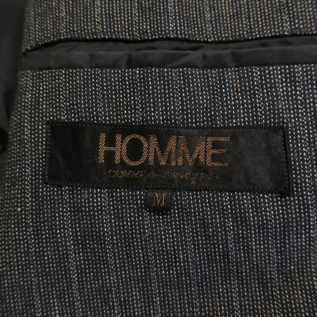 COMME des GARCONS HOMME(コムデギャルソンオム) 90s 田中オム期 コットンストライプ テーラードジャケット グレー HJ-0218
