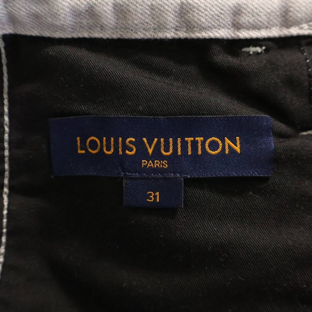 LOUIS VUITTON(ルイヴィトン) 19AW タック ワイドデニム デニムパンツ グレー HHD90WRDF
