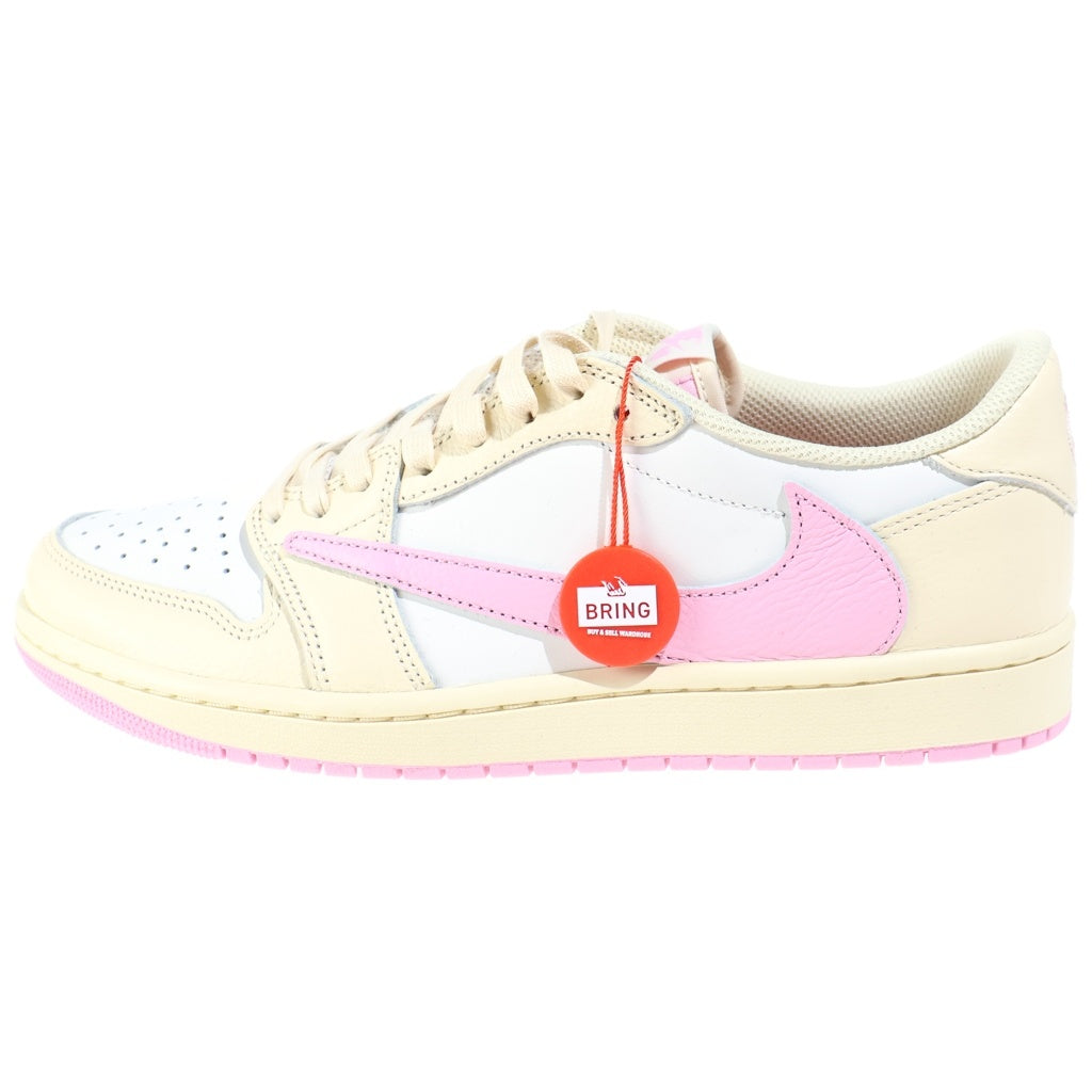 NIKE(ナイキ) ×Travis Scott AIR JORDAN 1 LOW OG SP Sail Tropical Pink エアジョーダン1 ローカットスニーカー US10/28cm IQ7604-101