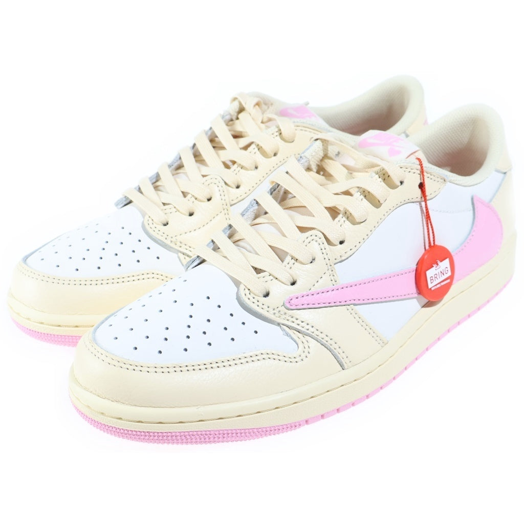 NIKE(ナイキ) ×Travis Scott AIR JORDAN 1 LOW OG SP Sail Tropical Pink エアジョーダン1 ローカットスニーカー US10/28cm IQ7604-101