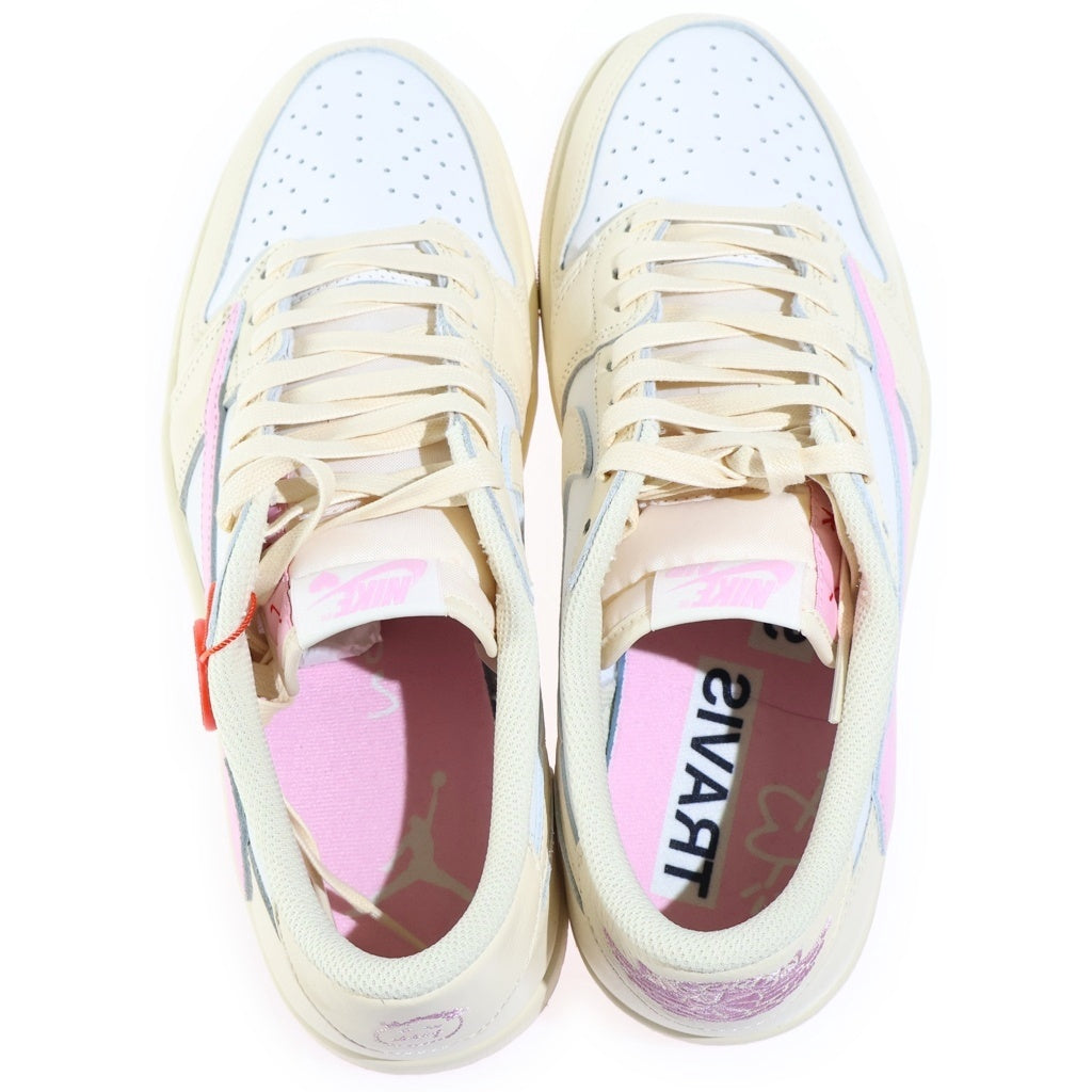 NIKE(ナイキ) ×Travis Scott AIR JORDAN 1 LOW OG SP Sail Tropical Pink エアジョーダン1 ローカットスニーカー US10/28cm IQ7604-101