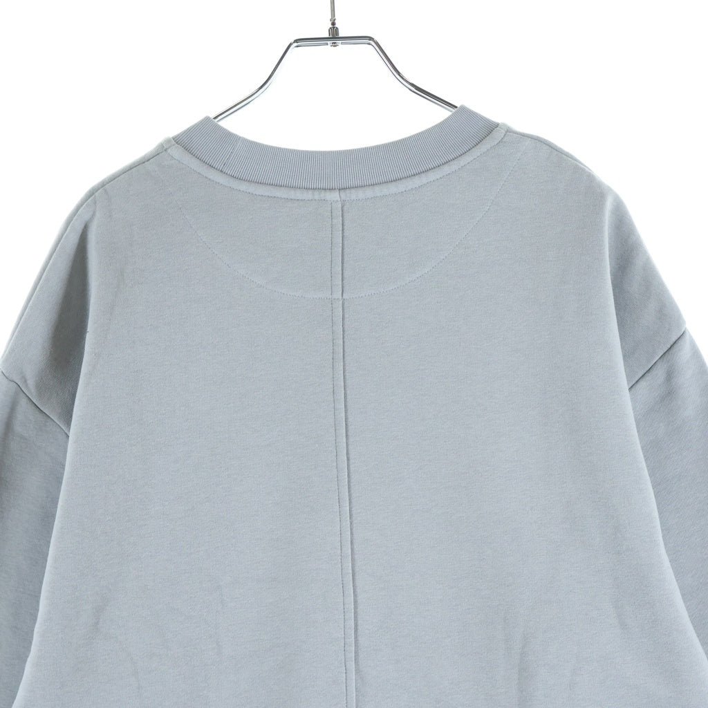 MONCLER(モンクレール) SWEATSHIRT ワッペンロゴ クルーネック長袖スウェットトレーナー グレー H20938G00016