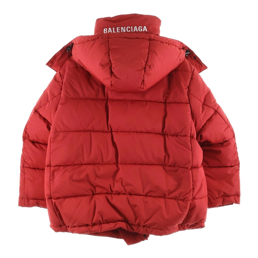 BALENCIAGA(バレンシアガ) New Swing Puffer ニュースイング パファー ジップアップ 中綿ダウンジャケット レッド 555346