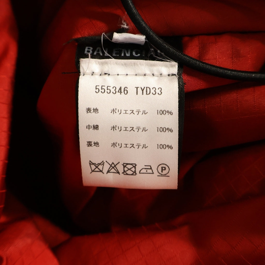 BALENCIAGA(バレンシアガ) New Swing Puffer ニュースイング パファー ジップアップ 中綿ダウンジャケット レッド 555346