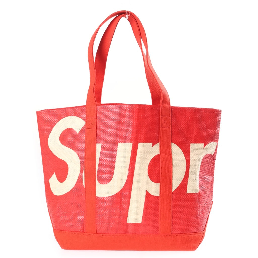 SUPREME(シュプリーム) 20SS Raffia Tote Bag ラフィア トートバッグ レッド レディース