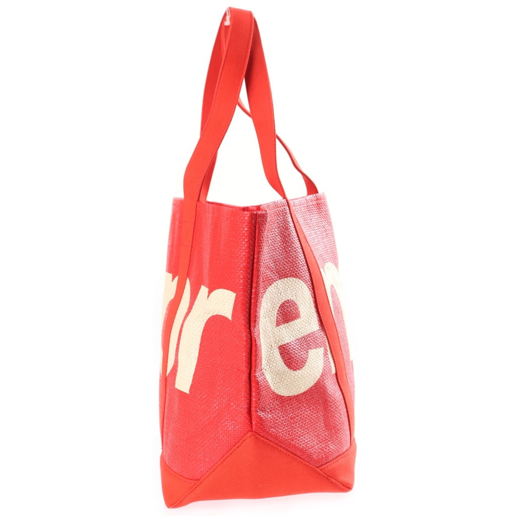 SUPREME(シュプリーム) 20SS Raffia Tote Bag ラフィア トートバッグ レッド レディース
