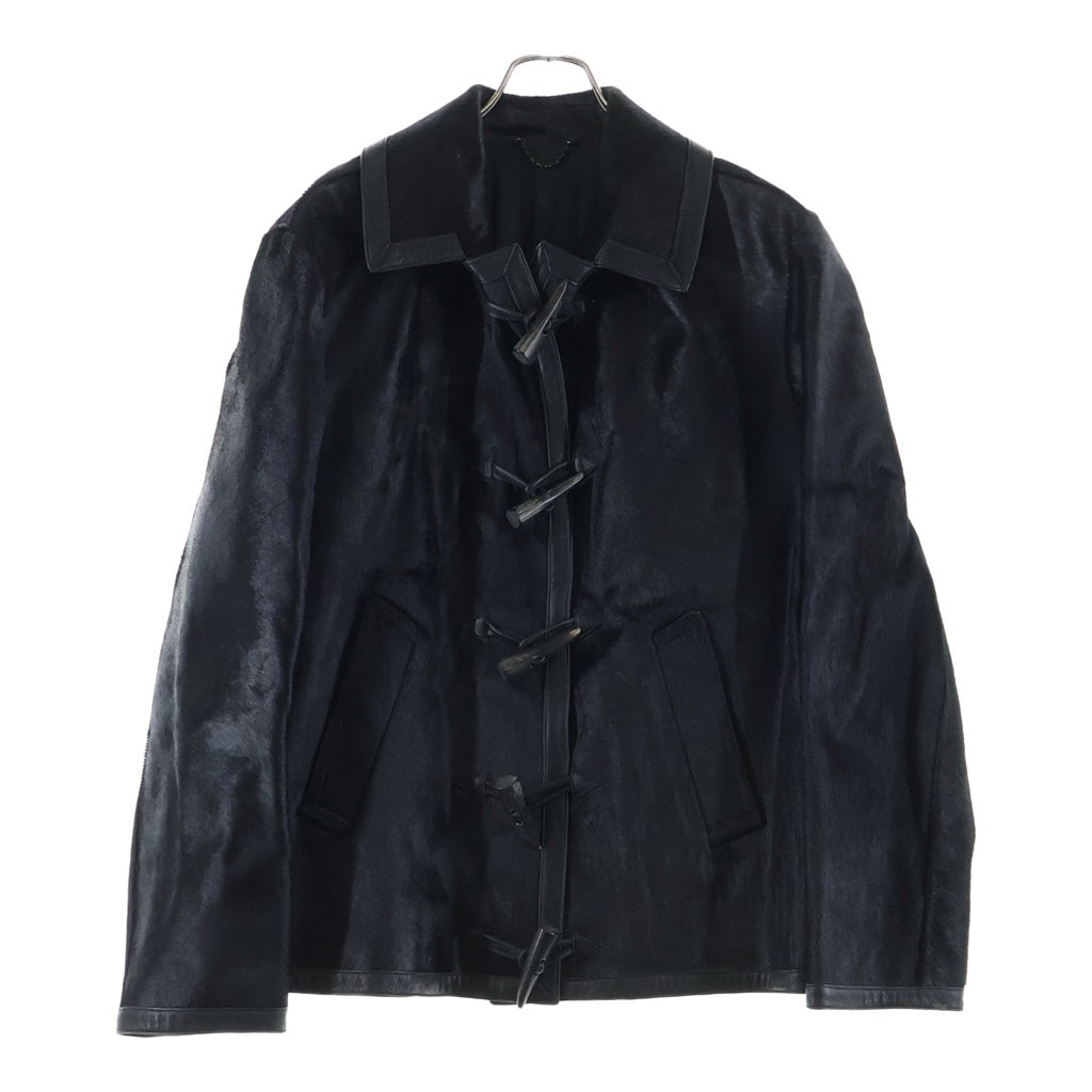 LOUIS VUITTON(ルイヴィトン) ハラコレザー テーラードジャケット ブラック RW052 MHLJ50KHO