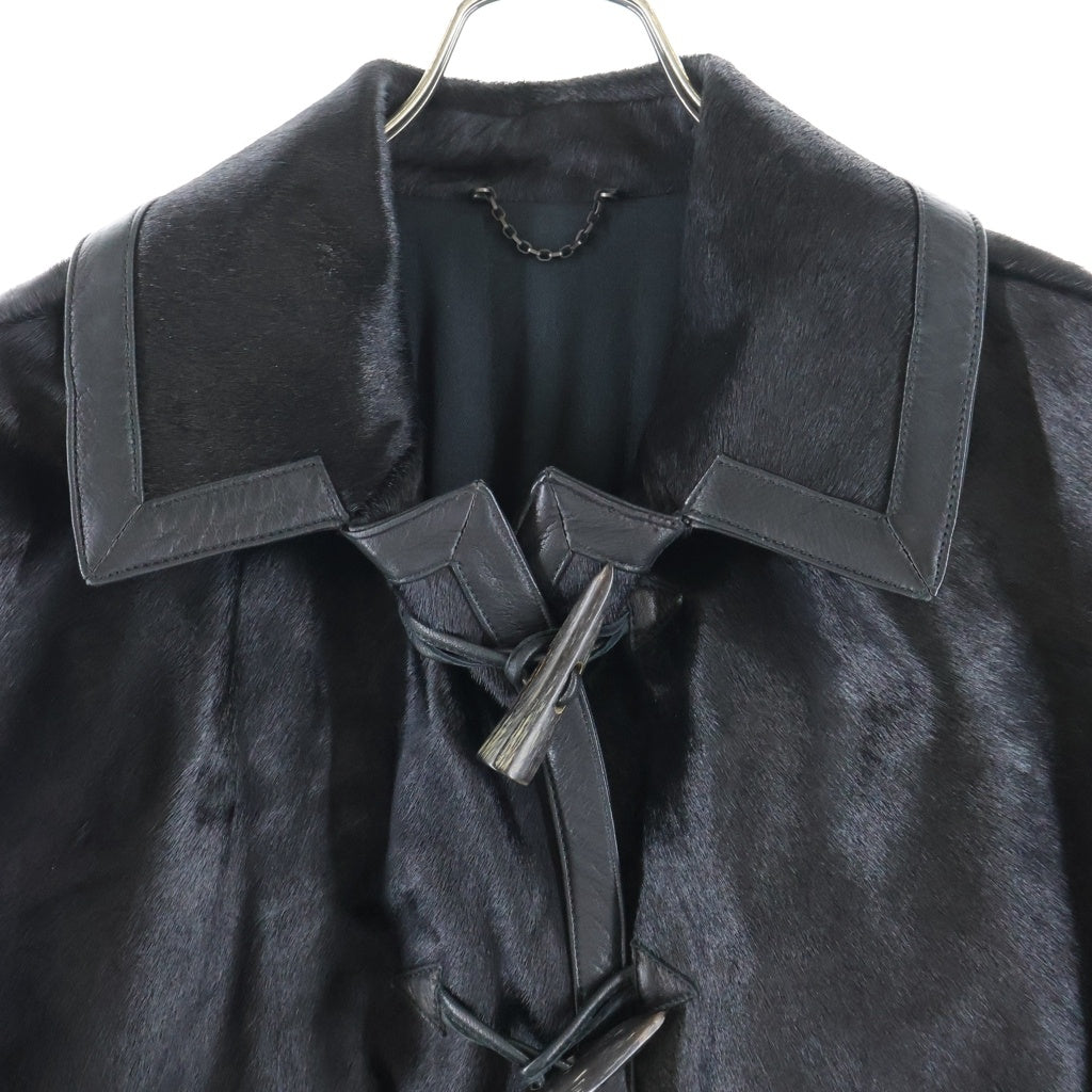 LOUIS VUITTON(ルイヴィトン) ハラコレザー テーラードジャケット ブラック RW052 MHLJ50KHO