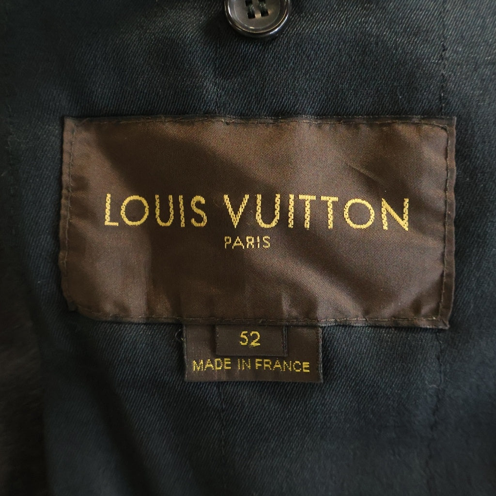 LOUIS VUITTON(ルイヴィトン) ハラコレザー テーラードジャケット ブラック RW052 MHLJ50KHO