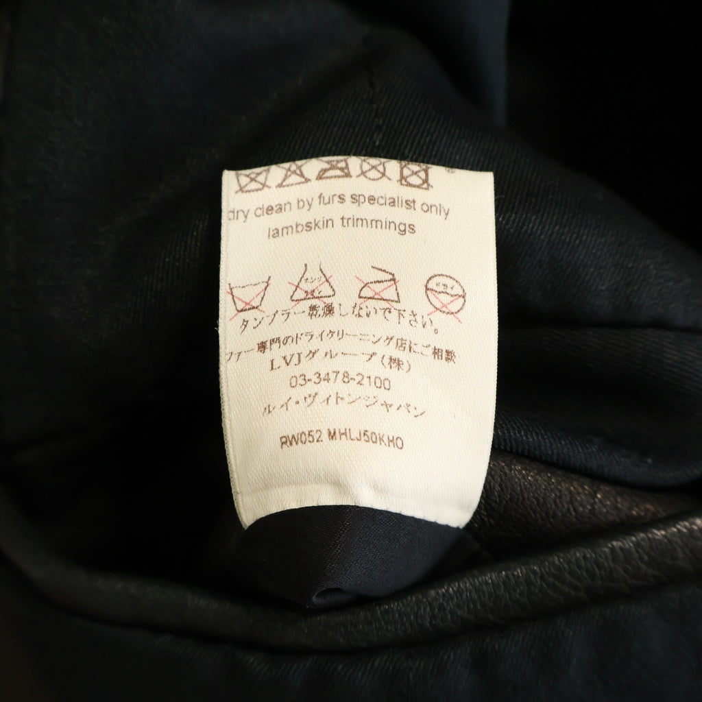 LOUIS VUITTON(ルイヴィトン) ハラコレザー テーラードジャケット ブラック RW052 MHLJ50KHO