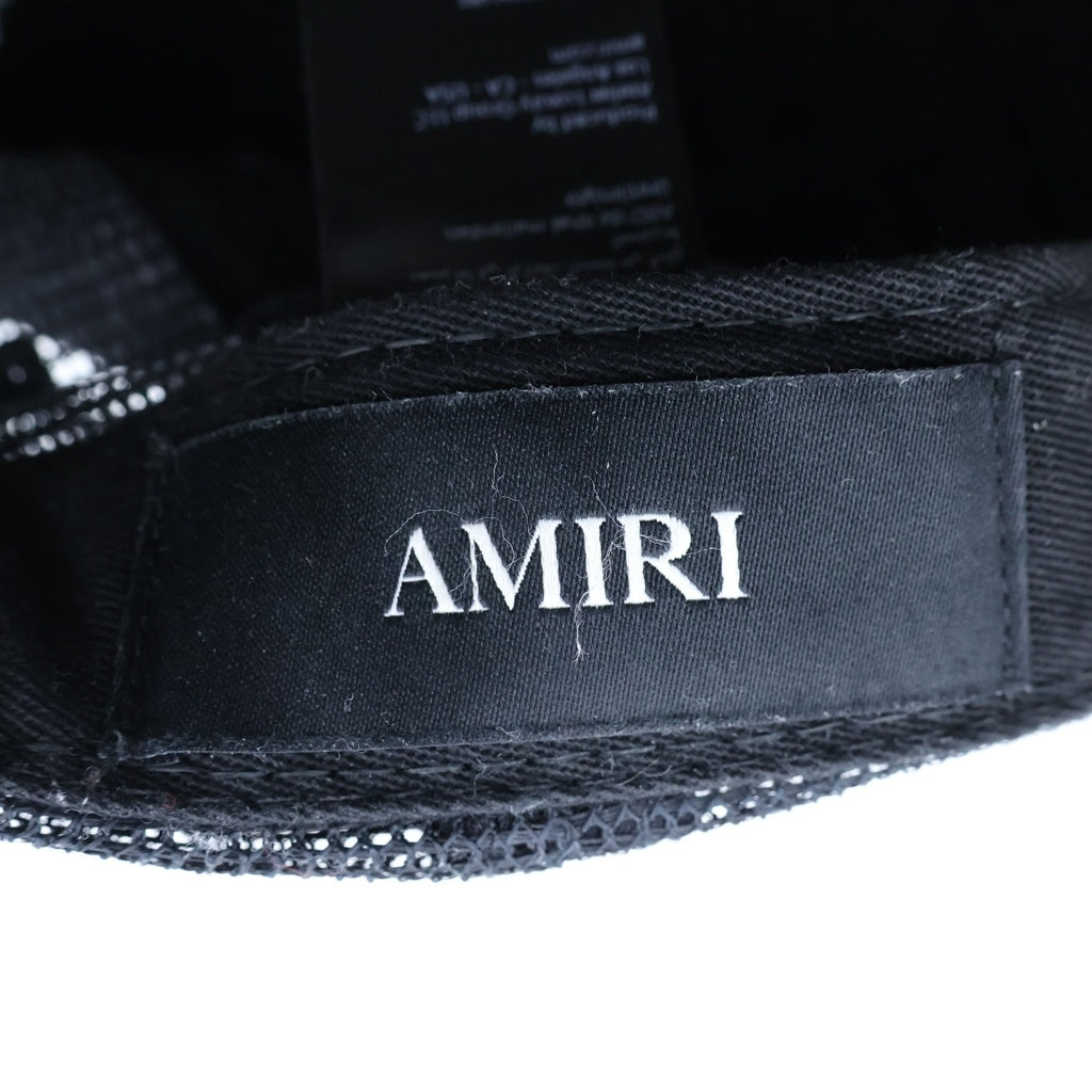 AMIRI(アミリ) Core Logo Cap ロゴ刺繍メッシュキャップ 帽子 ブラック AMHATR1014