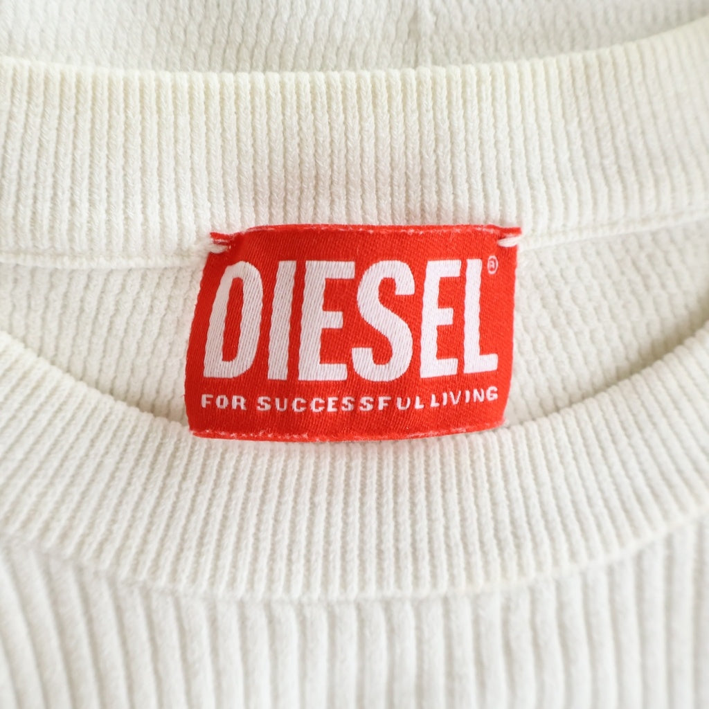 DIESEL(ディーゼル) M-Valary ロゴプレート ニットカットソー レディース ホワイト A12397 0DLAX