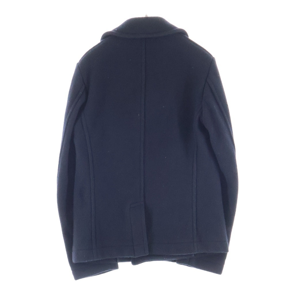 COMME des GARCONS HOMME(コムデギャルソンオム) 09AW 裏地チェック柄 ウール ピーコート ブラック HD-C-107