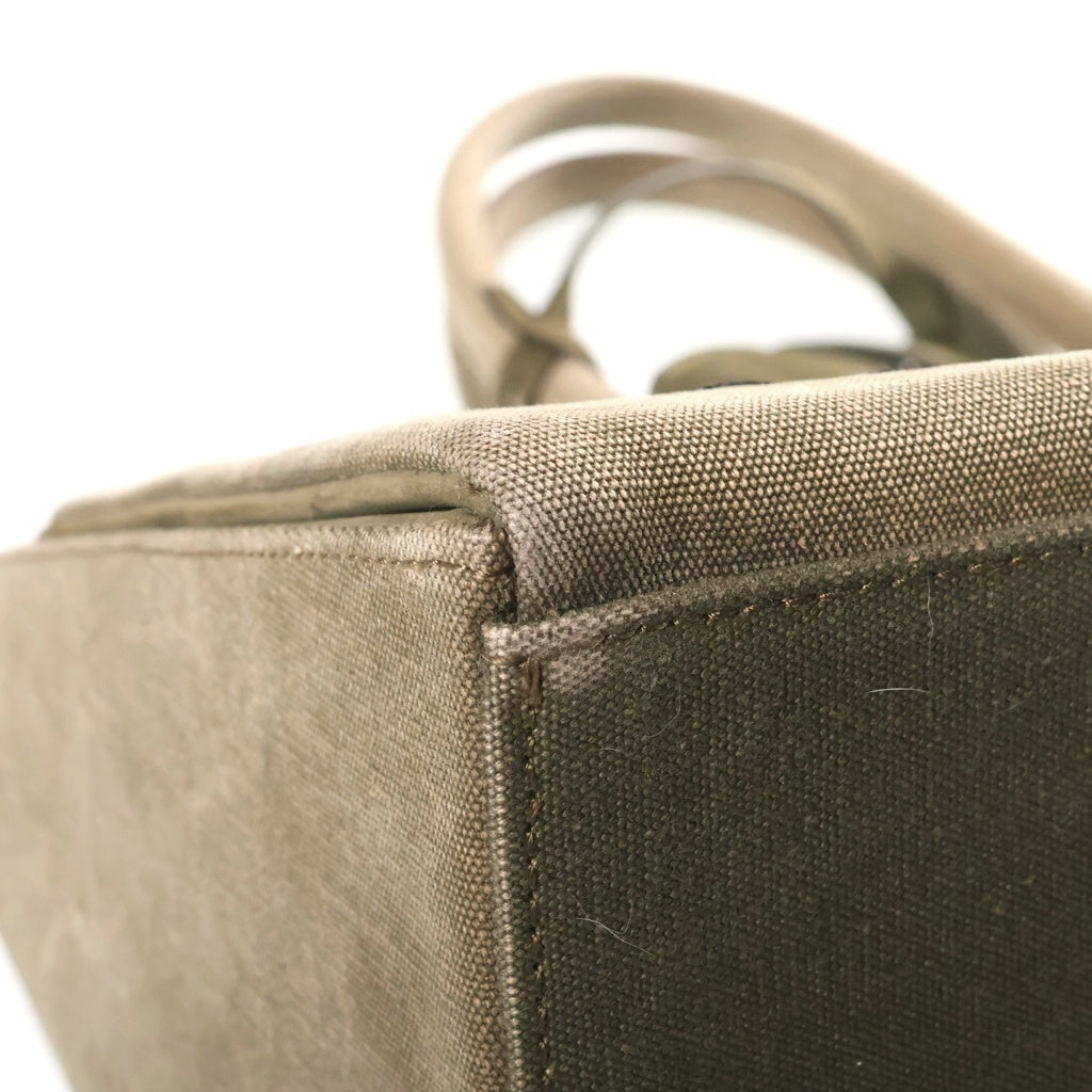READY MADE(レディメイド) SHOPPING BAG 35 フロントロゴ ショッピング トートバッグ カーキ レディース