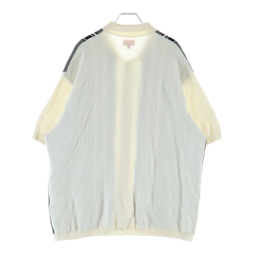 SUPREME(シュプリーム) 22SS Stripe Button Up Polo ストライプ ボタンアップ ニットポロシャツ ホワイト