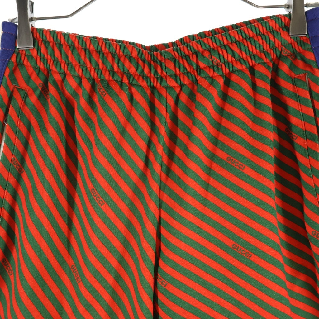 GUCCI(グッチ) 19AW Stripe Jogging Pants ロゴストライプ サイドライン トラックパンツ マルチカラー 575776-XJBBG
