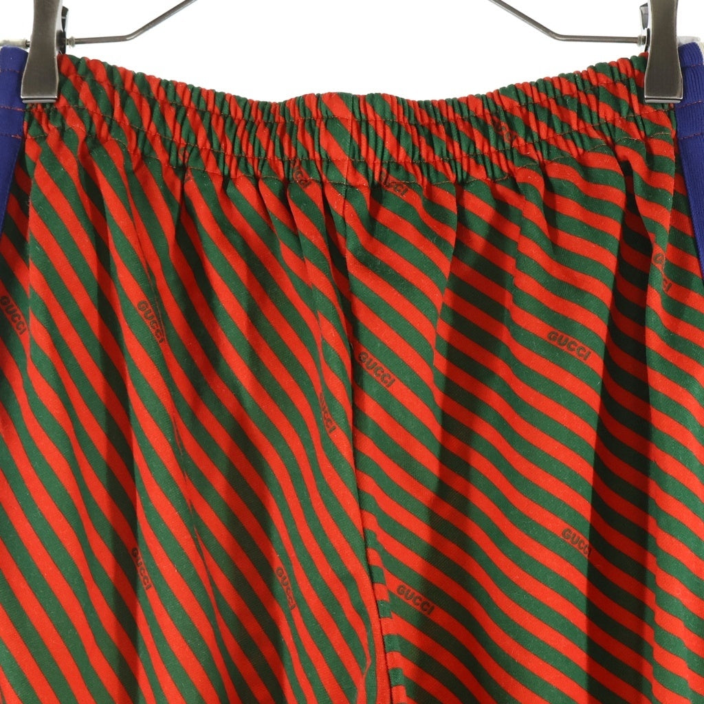GUCCI(グッチ) 19AW Stripe Jogging Pants ロゴストライプ サイドライン トラックパンツ マルチカラー 575776-XJBBG